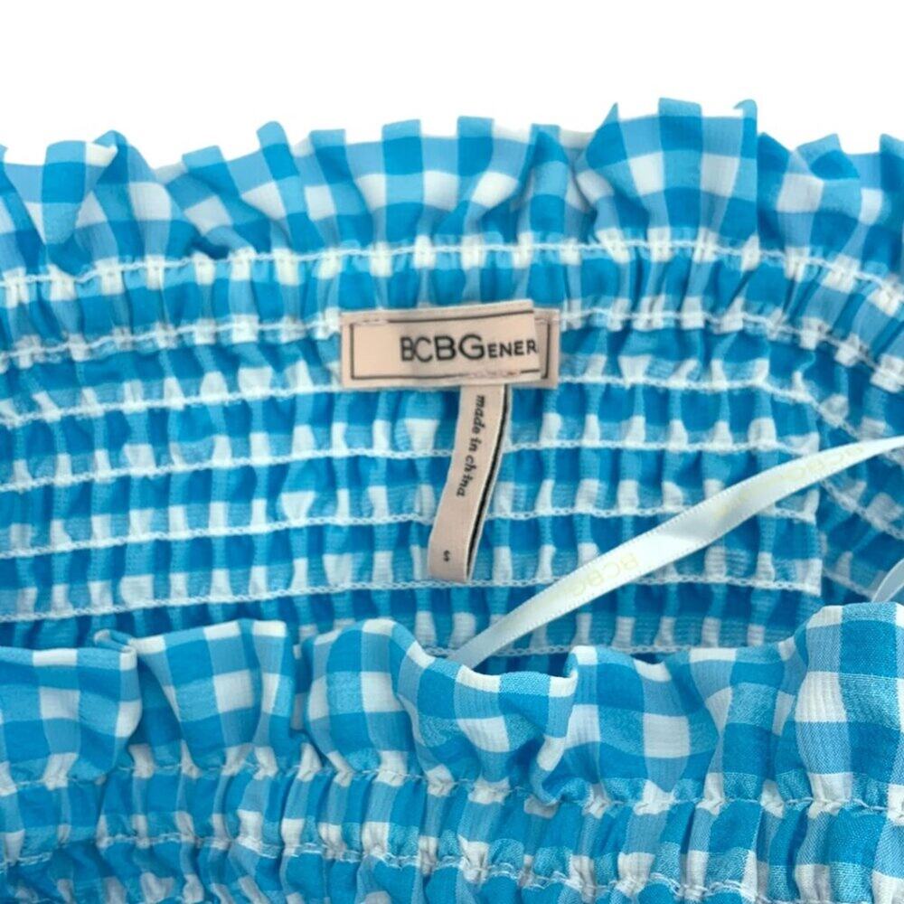 Bcbgeneration Gingham Smocked Pull On Mini Skirt … - image 5